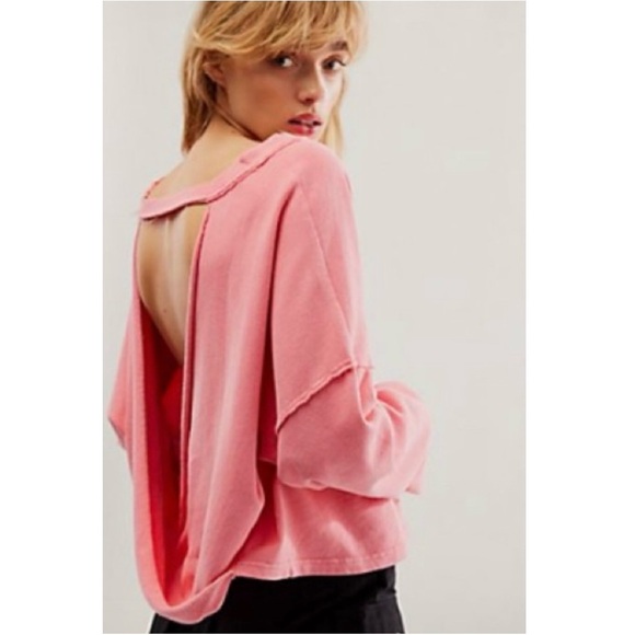 NWT Free People See You Tonight Pullover Camellia Pink Rose - Picture 1 of 6